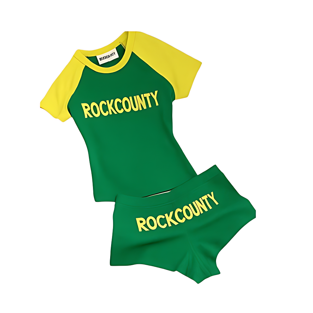 RockCounty Beach baby tee & shorts